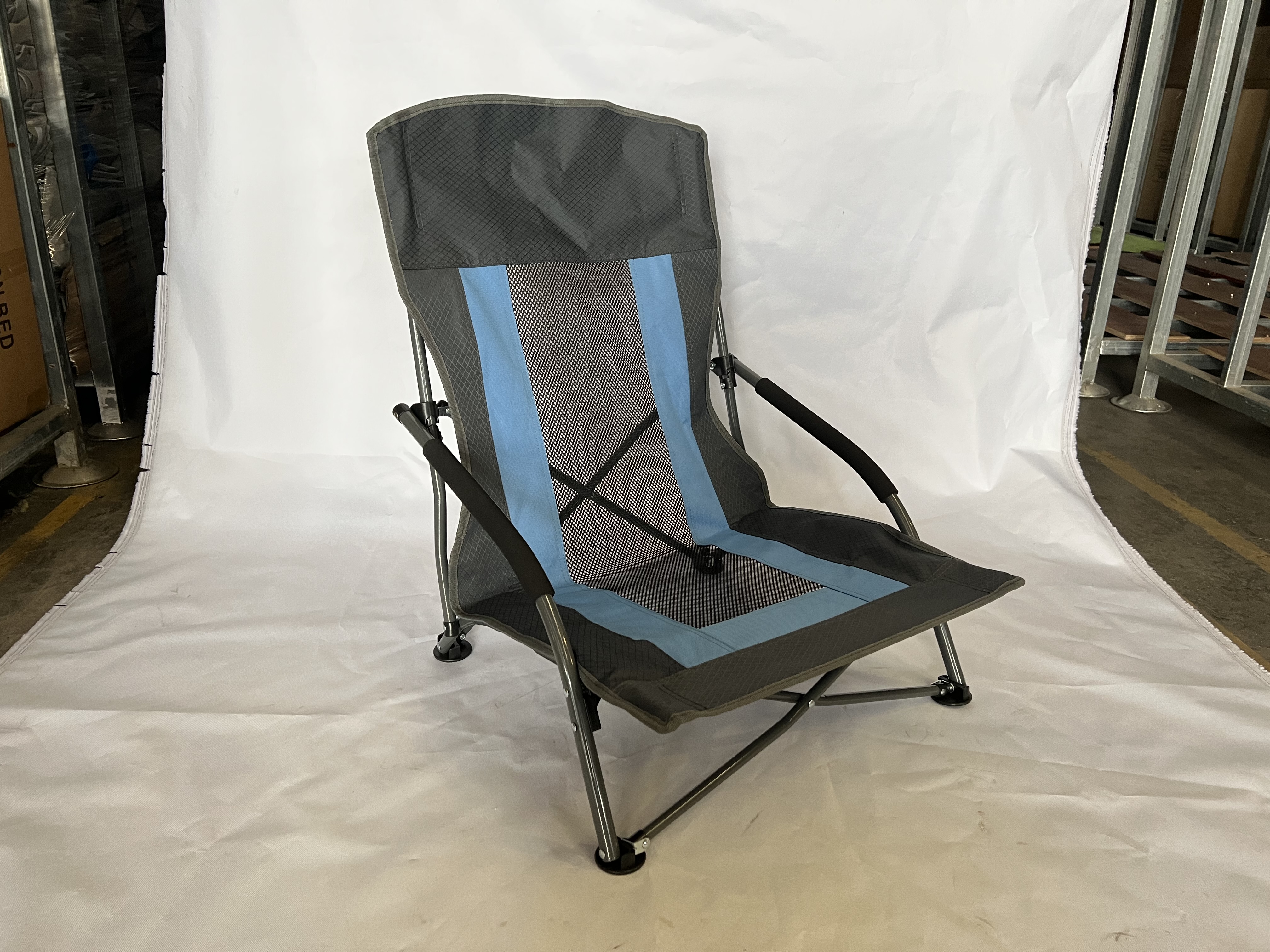 Folding Beach Chair with Breathable Net Fabric/camping Chair with Net Fabric