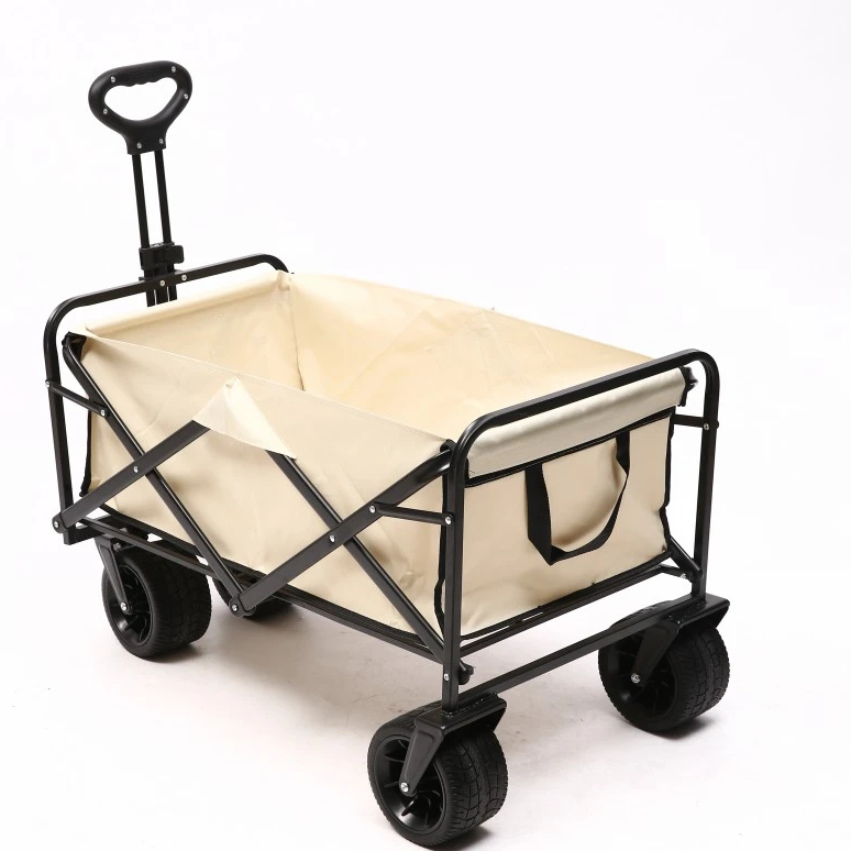 Outdoor Garden Park Utility Wagon Portable Beach Trolley Cart Foldable Camping Wagon