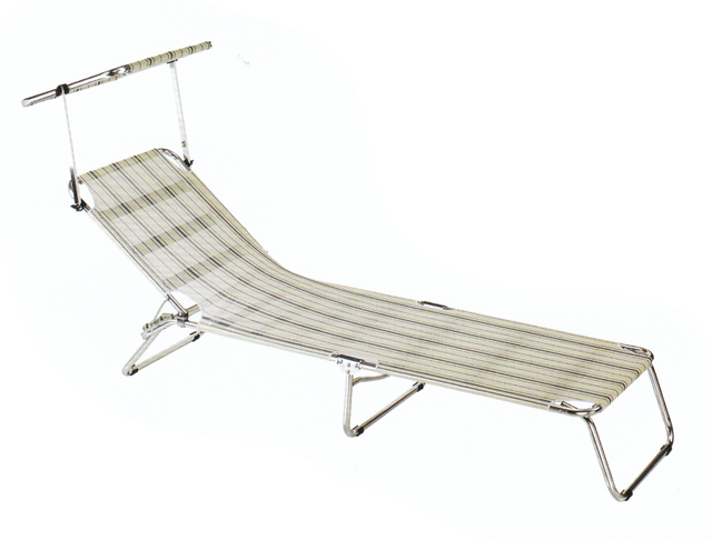 Factory Direct Sales Metal Beach Bed Folding Lawn Chairs With Canopy