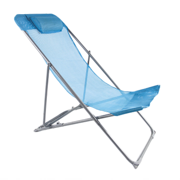 Hot Sale Wholesale OEM Folding Beach Ground Chair Kamp Sandalyesi Beach Deck Chair with Pillow