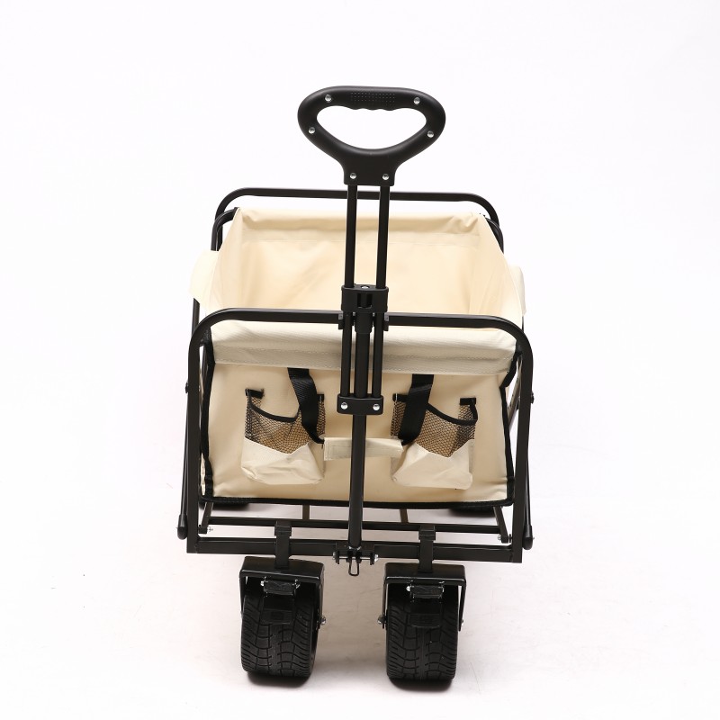 Outdoor Garden Park Utility Wagon Portable Beach Trolley Cart Foldable Camping Wagon