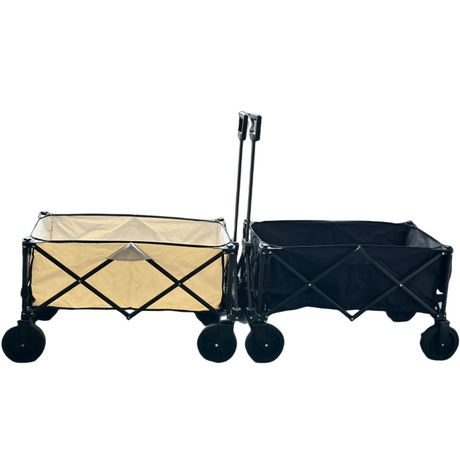 Portable 4 Wheels Folding Beach Trolley Cart With Adjustable Handle 