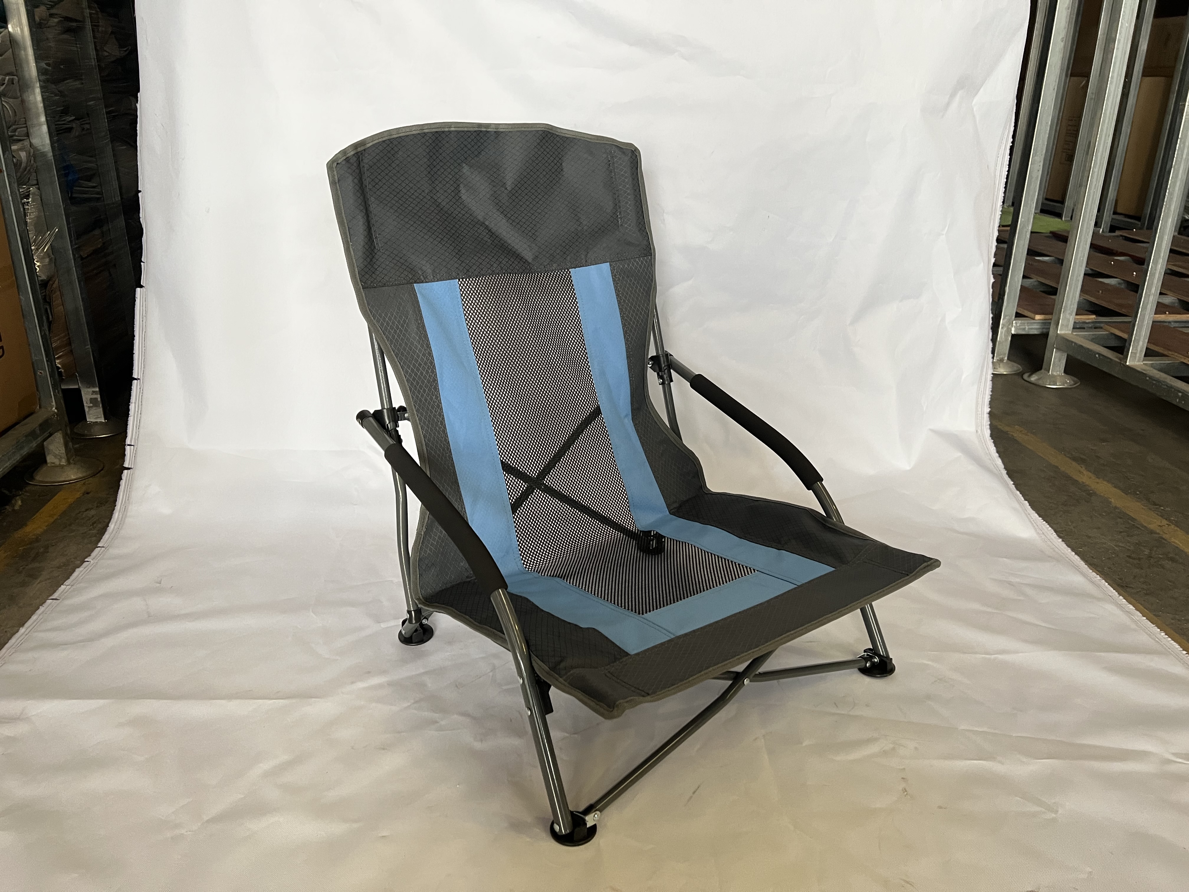 Folding Beach Chair with Breathable Net Fabric/camping Chair with Net Fabric